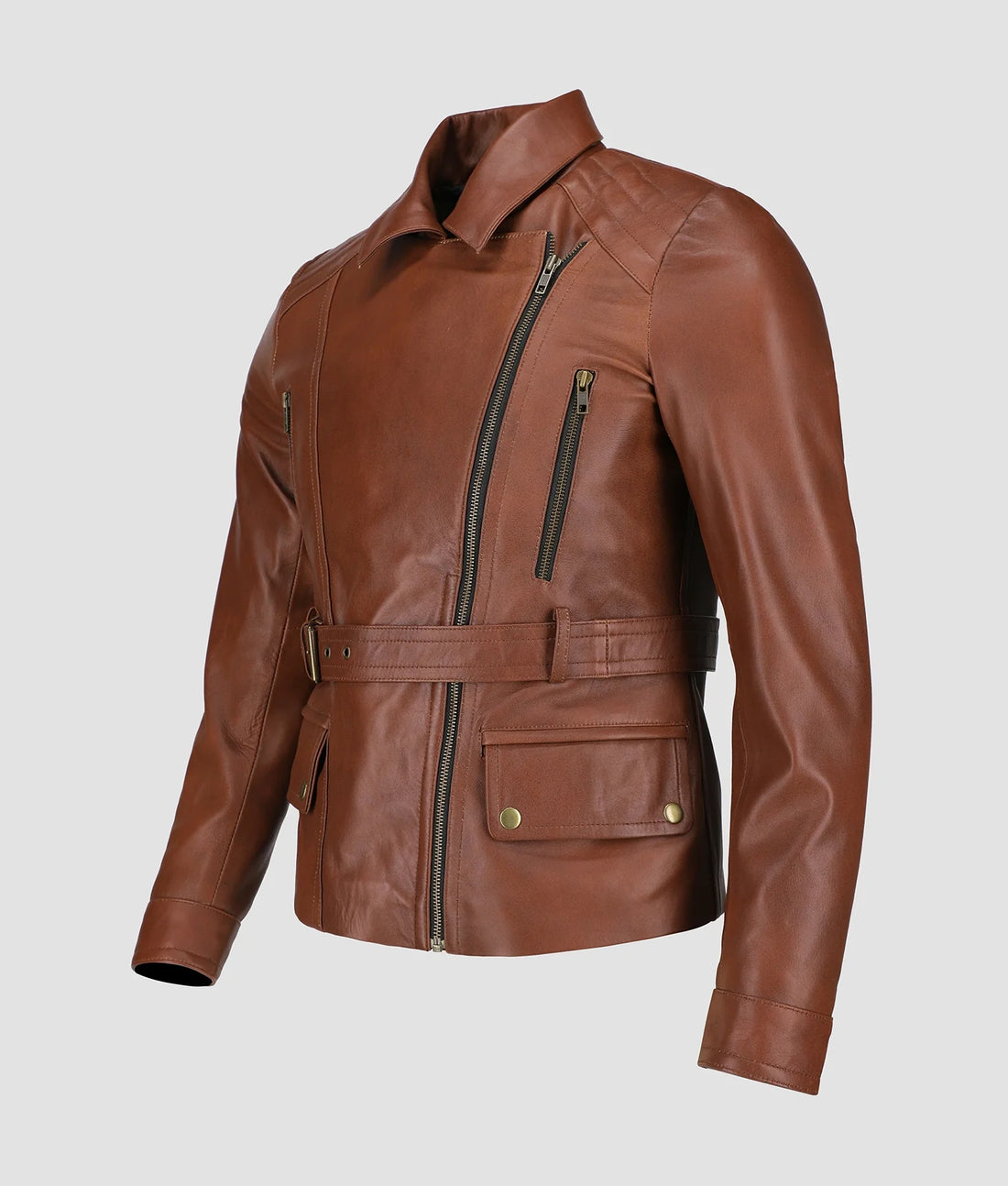 Nora Womens Brown Leather Jacket | Womens Brown Leather Jacket-1